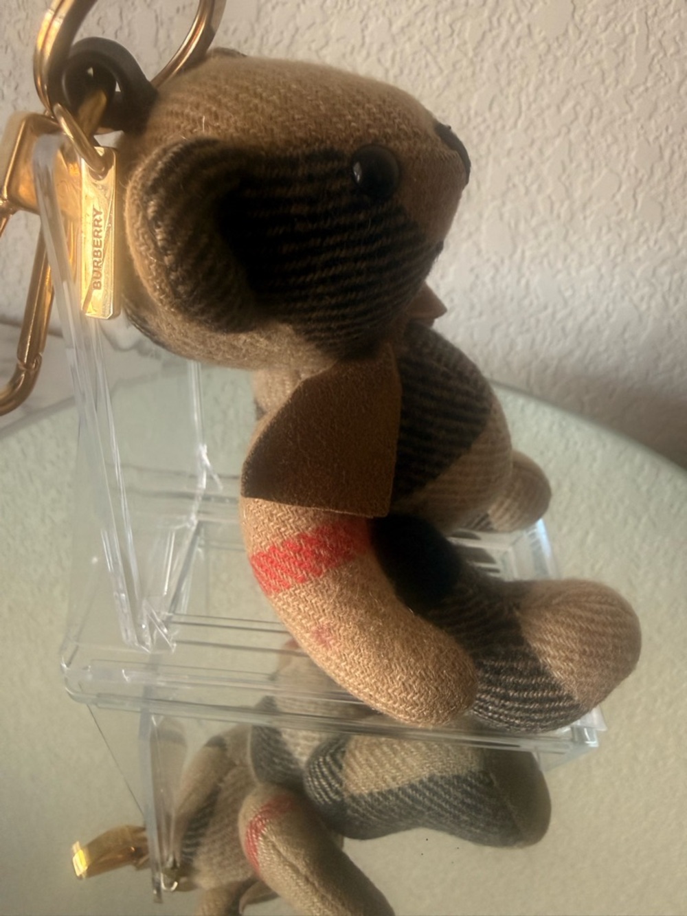 Authentic Burberry Thomas Bear Bag Charm/Keychain Check Pattern w/COA - Picture 5 of 8